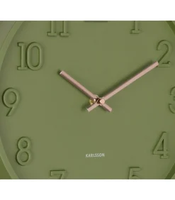 Wandklok Calma - Legergroen - 3.8x30x30cm