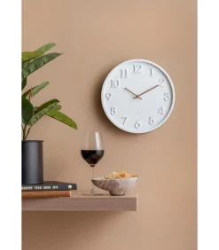 Wandklok Calma - Mat wit - 3.8x30x30cm