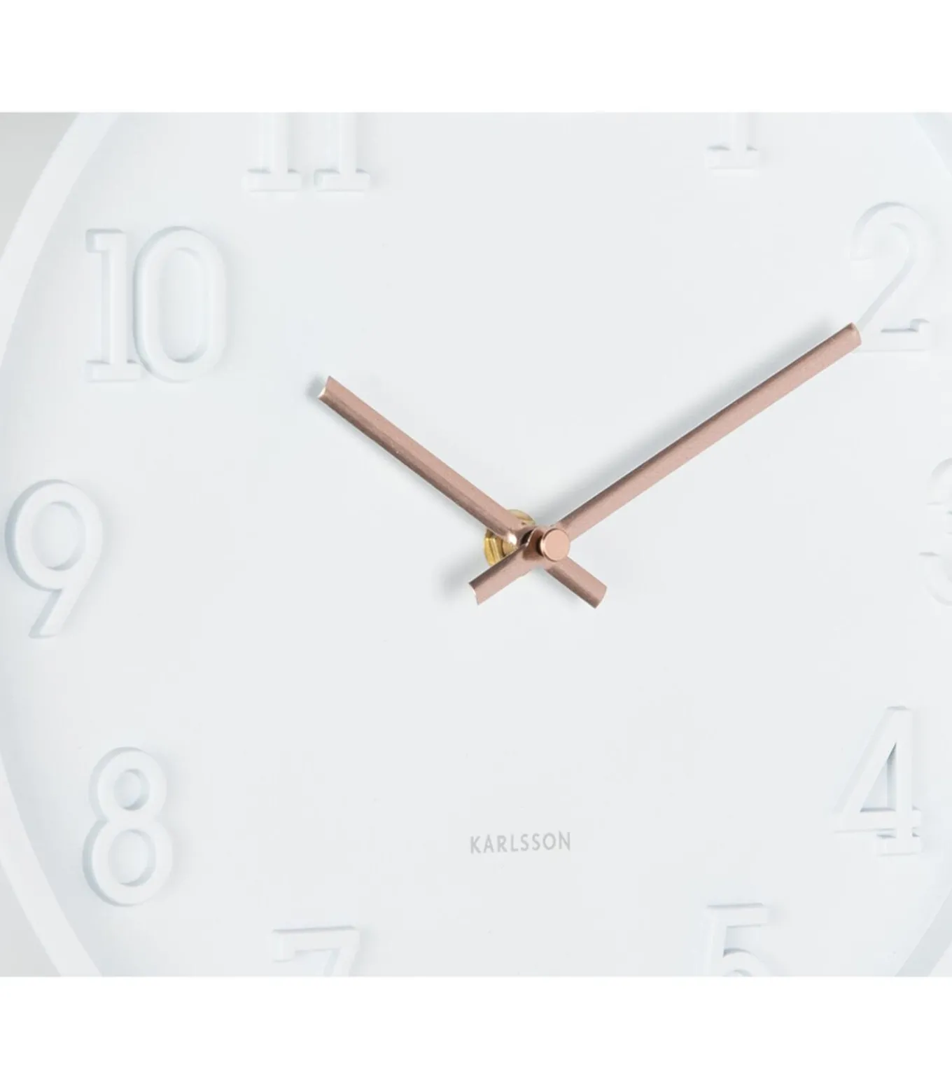 Wandklok Calma - Mat wit - 3.8x30x30cm