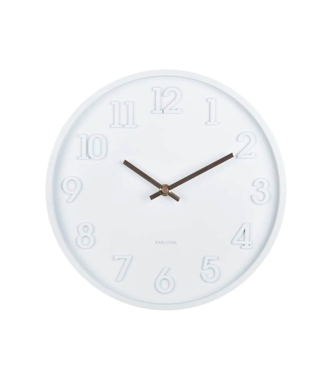 Wandklok Calma - Mat wit - 3.8x30x30cm