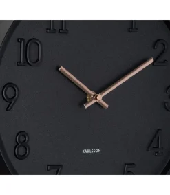 Wandklok Calma - Zwart - 3.8x30x30cm