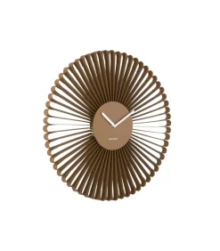 Wandklok Cascara - Bruin - 50x50x50cm