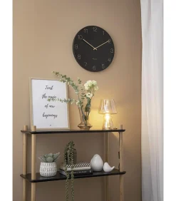 Wandklok Charm - Gegraveerde cijfers Zwart - Ø40cm