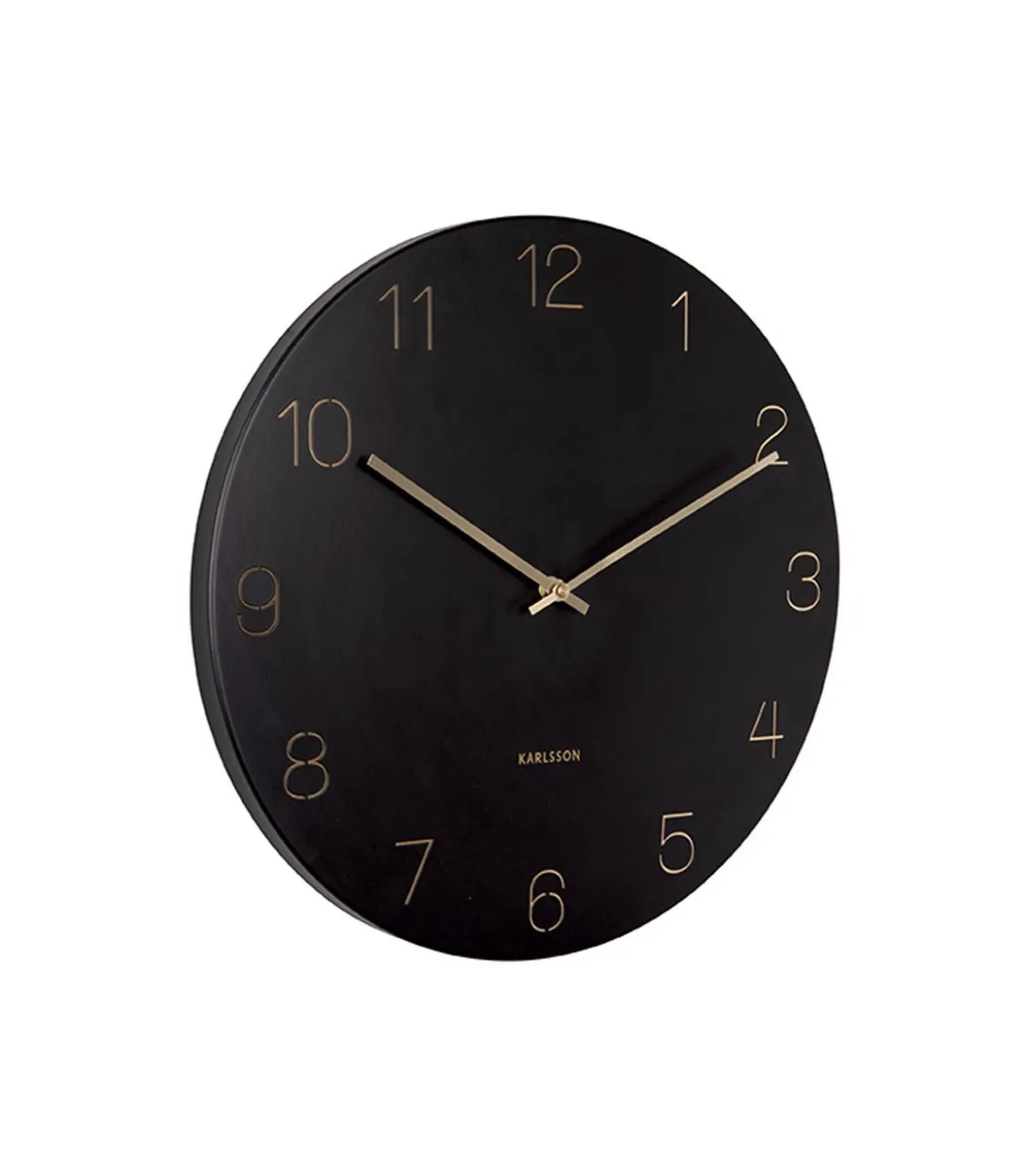 Wandklok Charm - Gegraveerde cijfers Zwart - Ø40cm