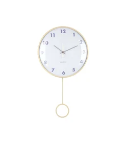 Wandklok Cheeky Dome - Zachtgeel - 7.1x35.5x61.5cm