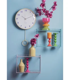 Wandklok Cheeky Dome - Zachtgeel - 7.1x35.5x61.5cm