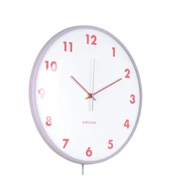 Wandklok Cheeky Dome - Zachtpaars - 7.1x35.5x61.5cm