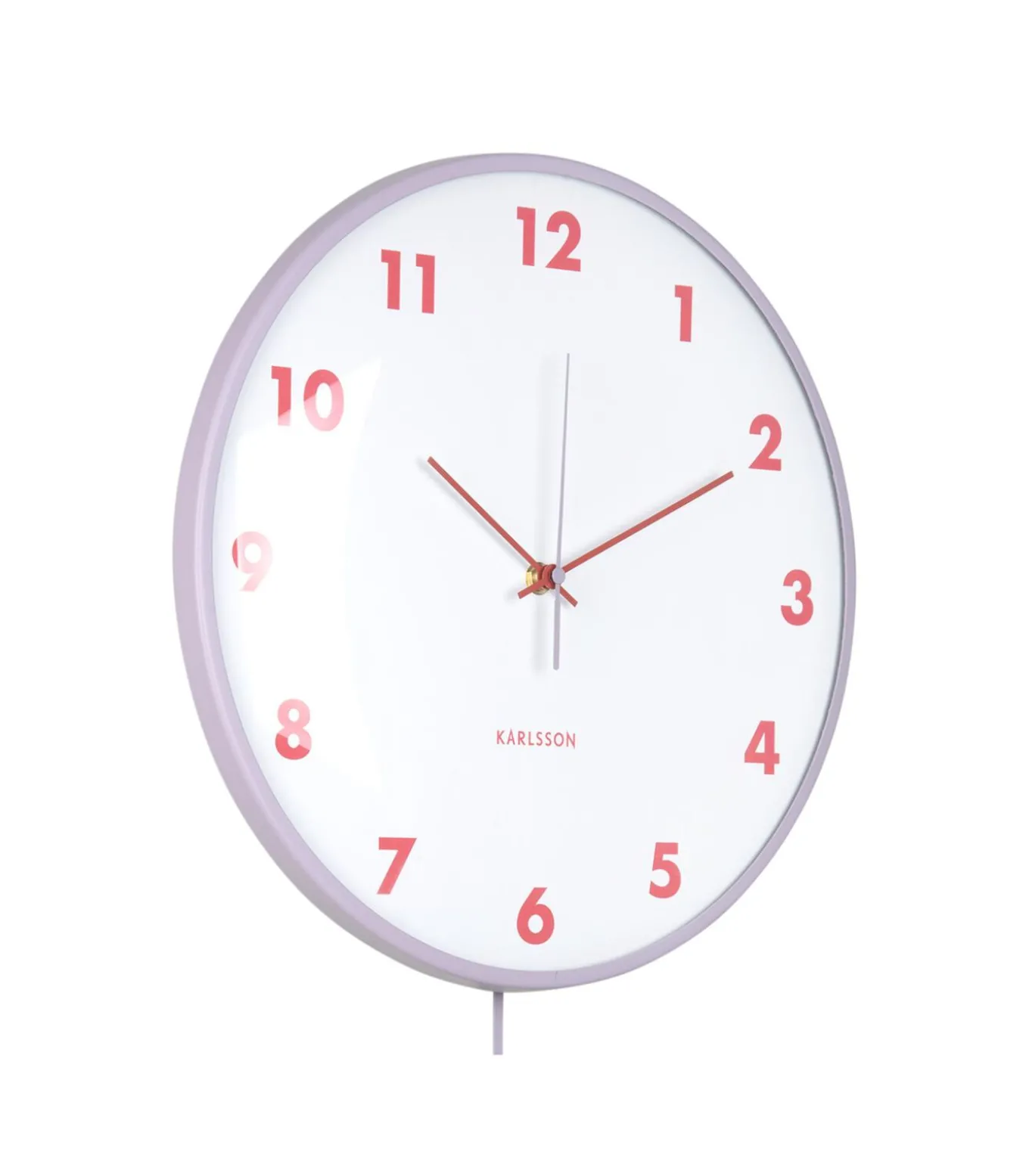 Wandklok Cheeky Dome - Zachtpaars - 7.1x35.5x61.5cm