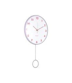 Wandklok Cheeky Dome - Zachtpaars - 7.1x35.5x61.5cm