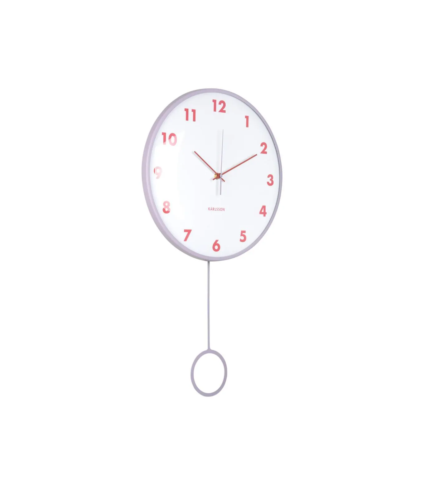 Wandklok Cheeky Dome - Zachtpaars - 7.1x35.5x61.5cm