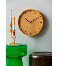 Wandklok Cool Retro - Geel - 30x30x30cm