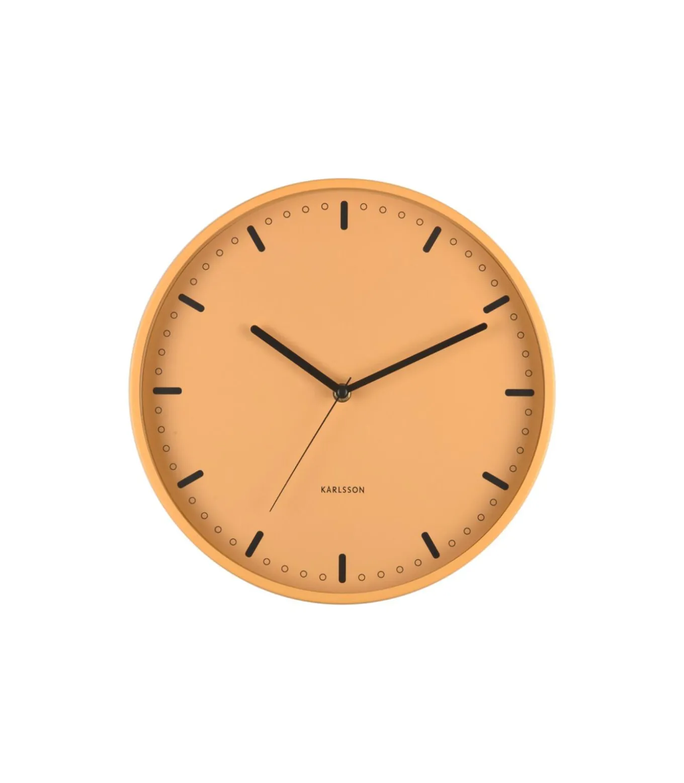 Wandklok Cool Retro - Geel - 30x30x30cm