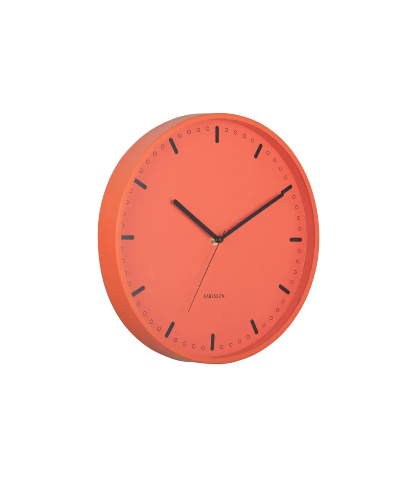 Wandklok Cool Retro - Oranje - 30x30x30cm