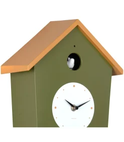 Wandklok Cuckoo Light - Legergroen - 23x10.5x26.4cm