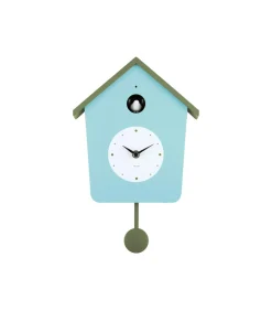 Wandklok Cuckoo Light - Mistigblauw - 23x10.5x26.4cm