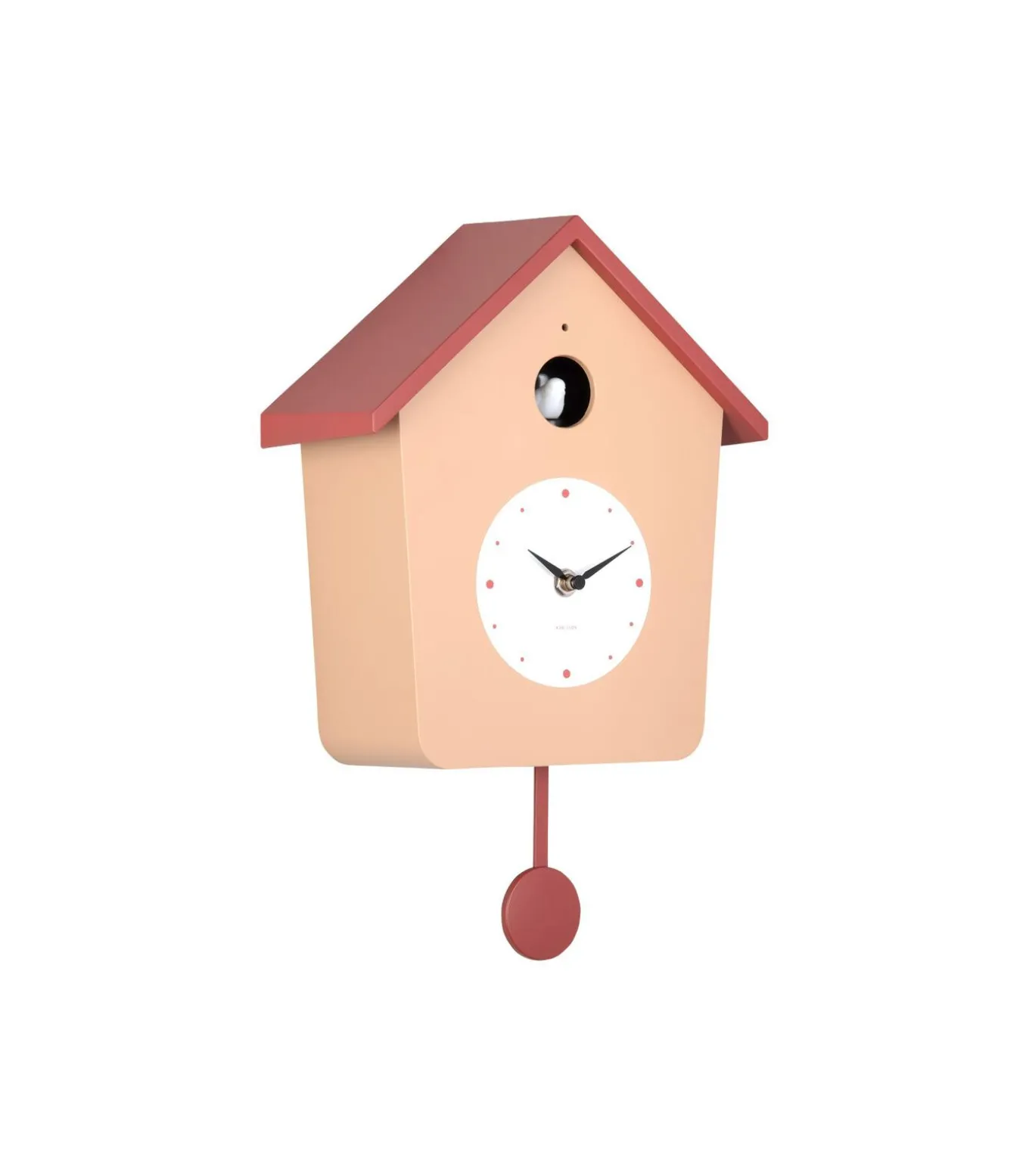 Wandklok Cuckoo Light - Zachtbruin - 23x10.5x26.4cm