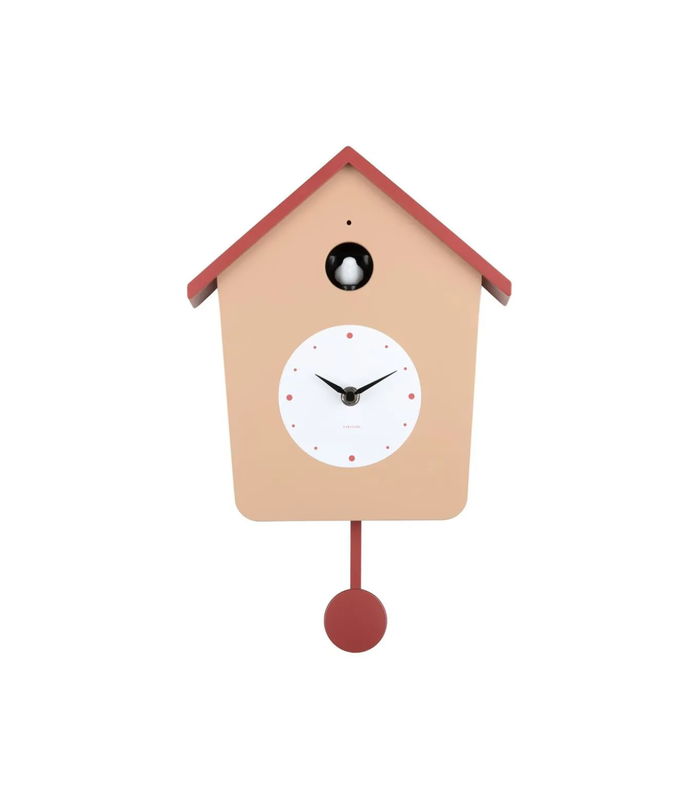 Wandklok Cuckoo Light - Zachtbruin - 23x10.5x26.4cm