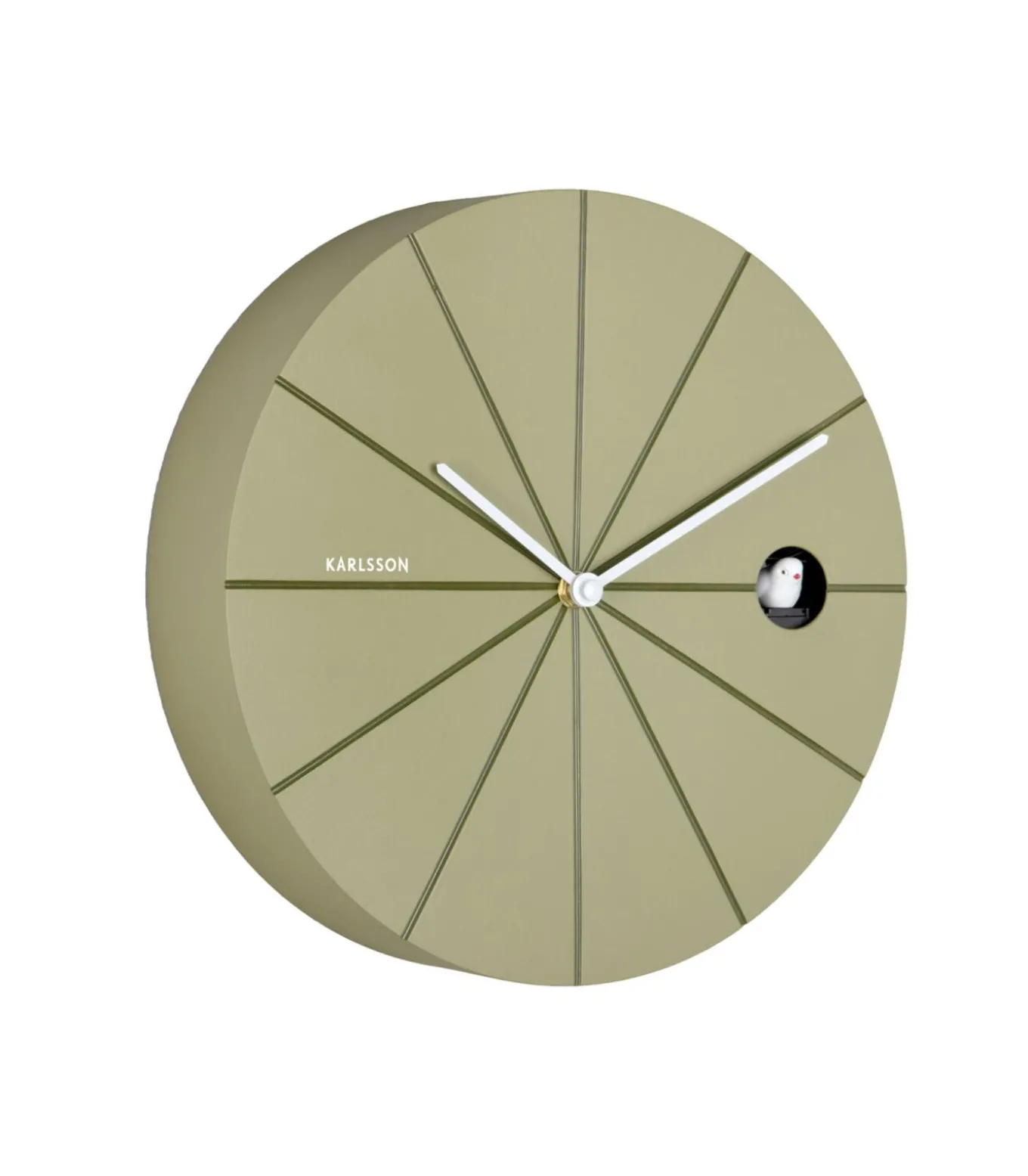 Wandklok Destacado Cuckoo - Groen - 28x28x28cm