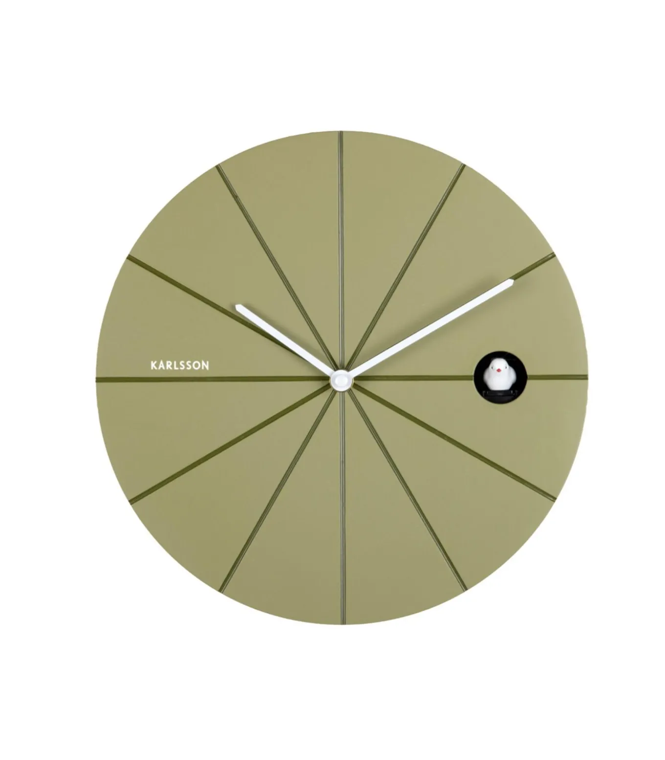 Wandklok Destacado Cuckoo - Groen - 28x28x28cm