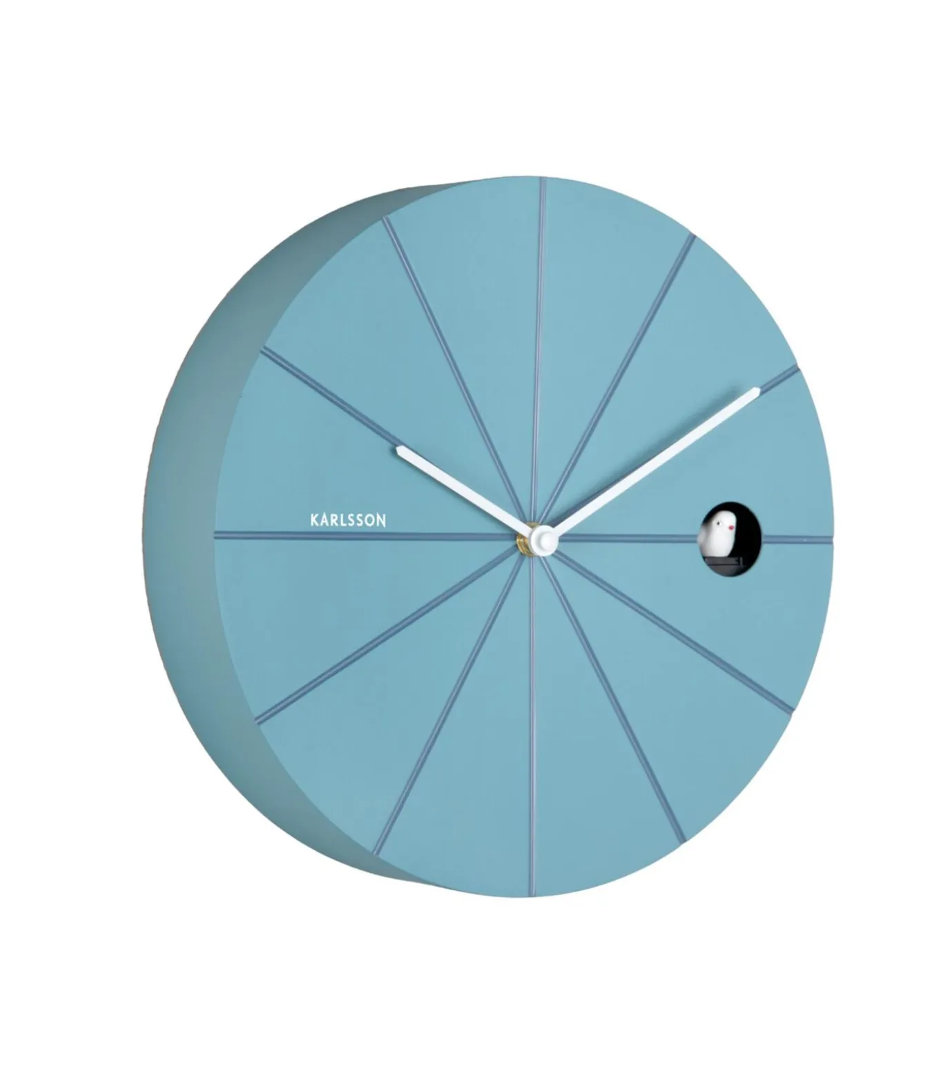 Wandklok Destacado Cuckoo - Blauw - 28x28x28cm