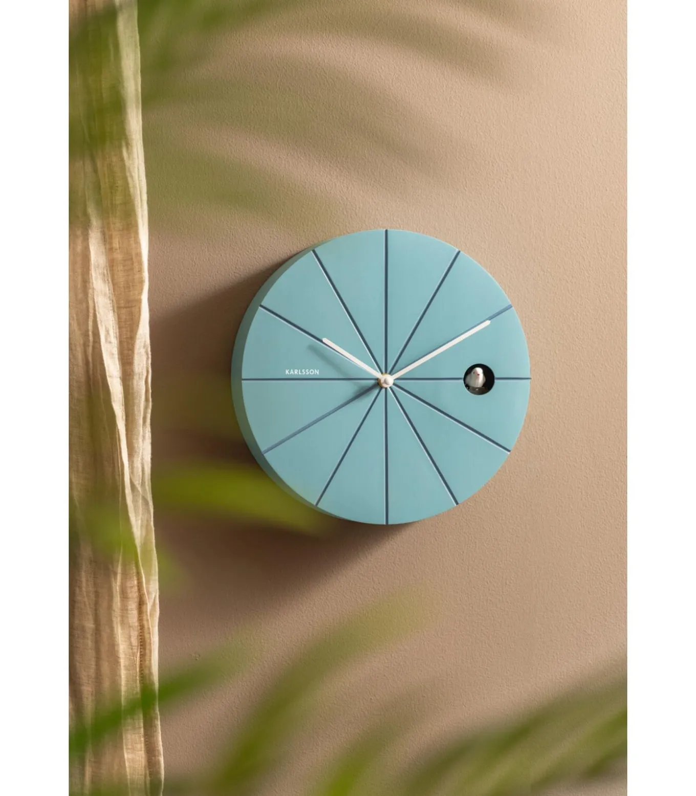 Wandklok Destacado Cuckoo - Blauw - 28x28x28cm