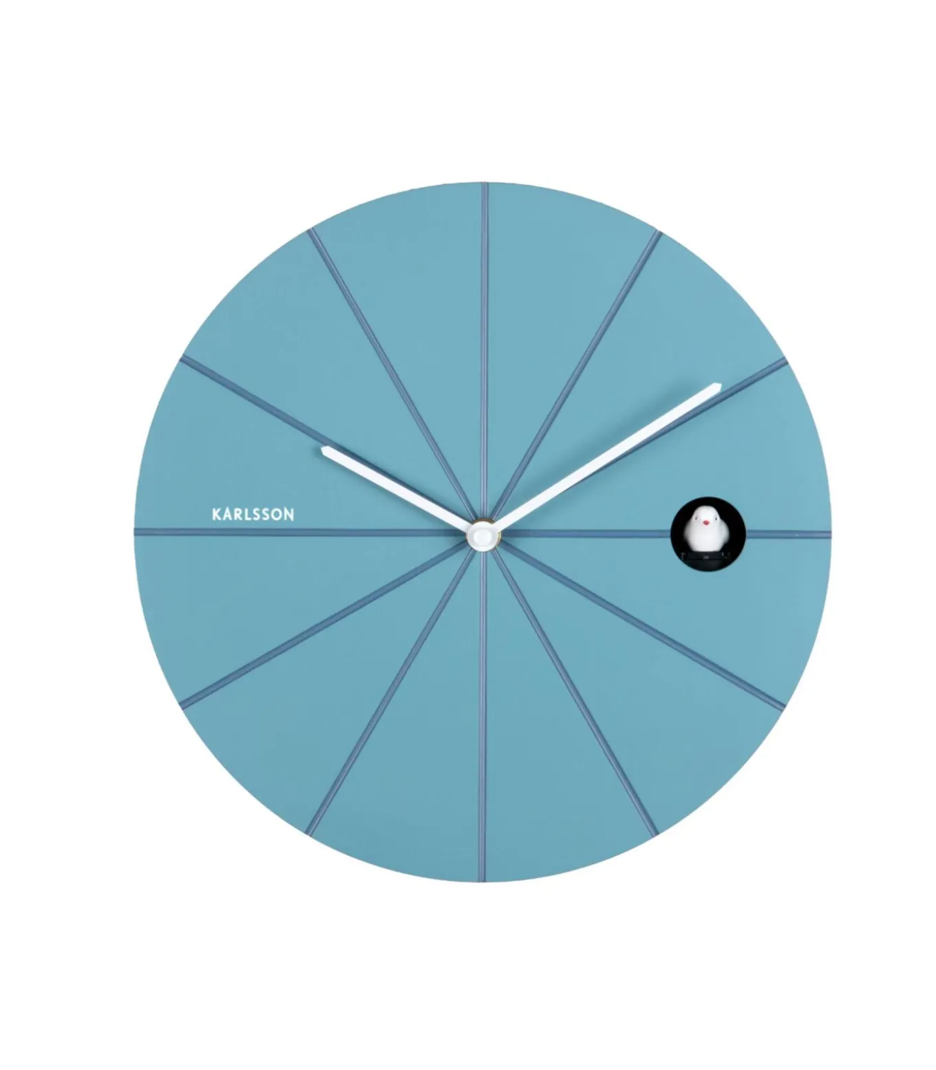 Wandklok Destacado Cuckoo - Blauw - 28x28x28cm