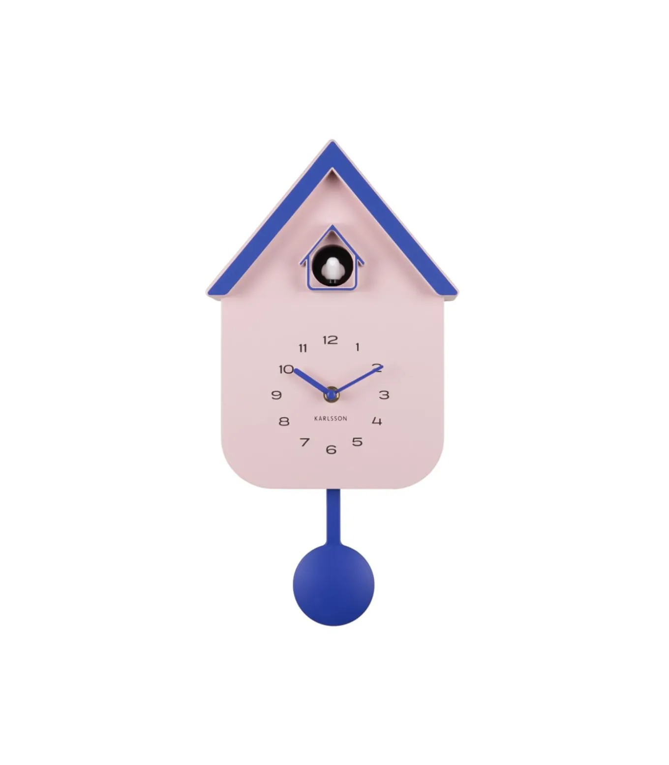 Wandklok Dupla Color Cuckoo - Roze - 21.5x21.5x41.5cm