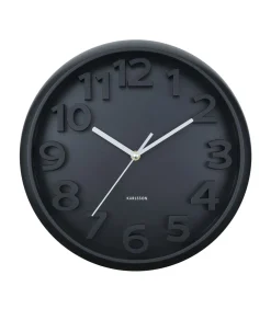 Wandklok Elevated Classic Numbers - Mat zwart - 5x33.5x33.5cm