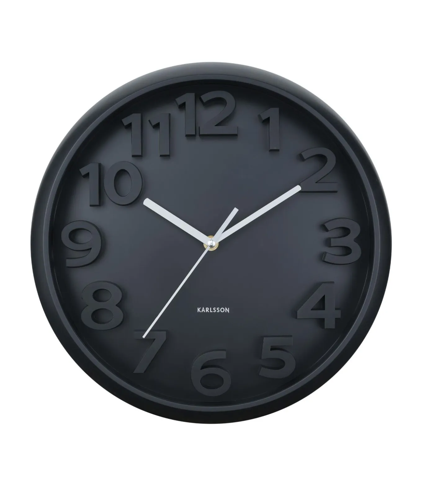 Wandklok Elevated Classic Numbers - Mat zwart - 5x33.5x33.5cm