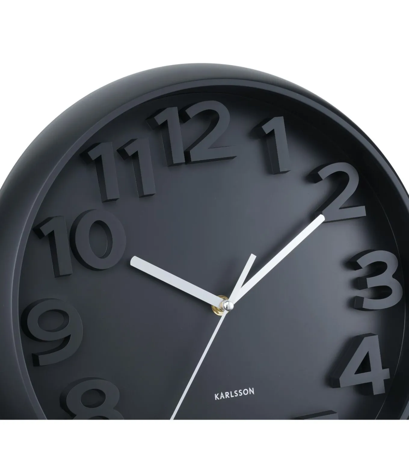 Wandklok Elevated Classic Numbers - Mat zwart - 5x33.5x33.5cm