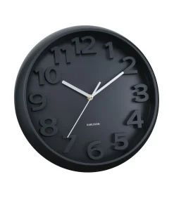 Wandklok Elevated Classic Numbers - Mat zwart - 5x33.5x33.5cm