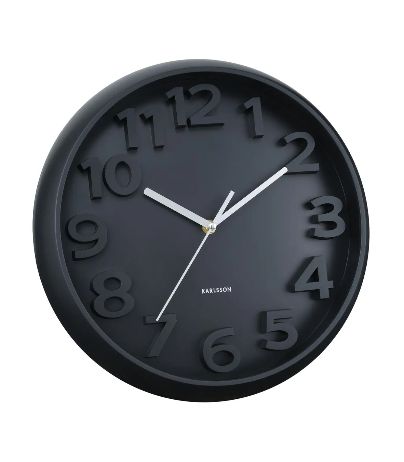 Wandklok Elevated Classic Numbers - Mat zwart - 5x33.5x33.5cm