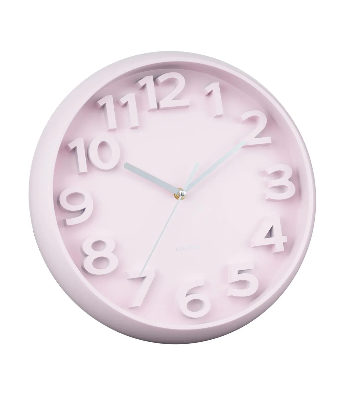 Wandklok Elevated Classic Numbers - Zachtroze - 5x33.5x33.5cm