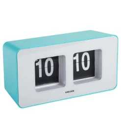 Wandklok Funky Flip - Turquoise - 7x17.7x9.2cm
