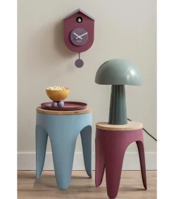 Wandklok Grato Cuckoo - Donkerpaars - 9.2x17.5x33.2cm