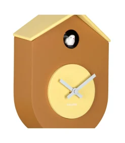 Wandklok Grato Cuckoo - Donkergeel - 9.2x17.5x33.2cm