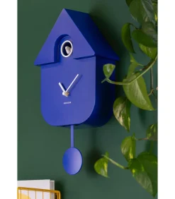 Wandklok Modern Cuckoo - Blauw - 8.5x21.5x41cm