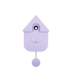 Wandklok Modern Cuckoo - Zachtpaars - 8.5x21.5x41cm