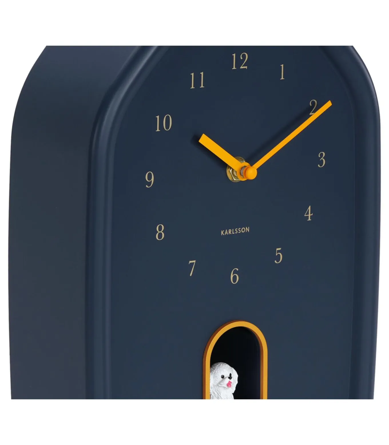 Wandklok Modern Doggy - Blauw - 29.1x20x29.1cm