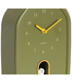 Wandklok Modern Doggy - Groen - 29.1x20x29.1cm