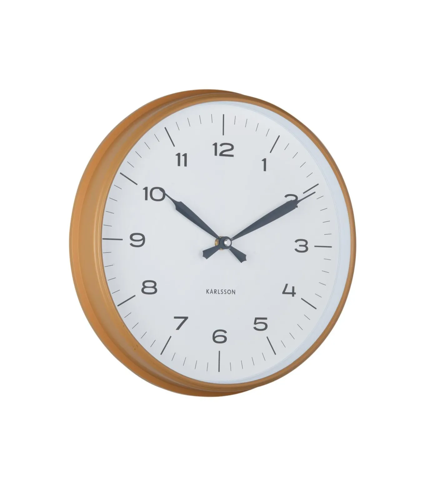 Wandklok Modern Factory - Okergeel - Ø30cm