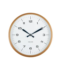 Wandklok Modern Factory - Okergeel - Ø30cm