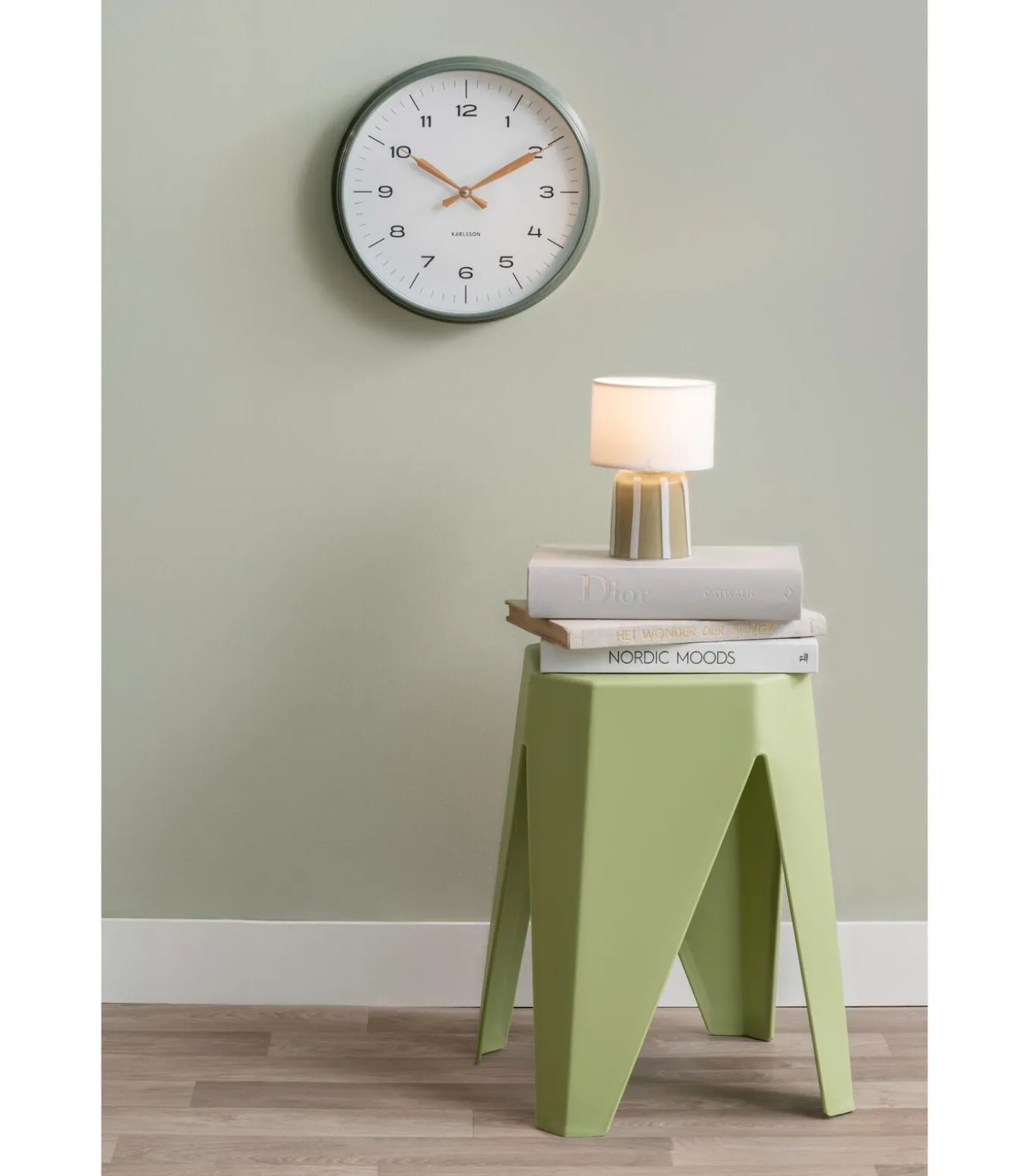 Wandklok Modern Factory - Jungle groen - Ø30cm