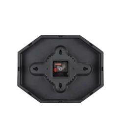 Wandklok Modern Factory Octagon - Zwart - 32x32x26cm