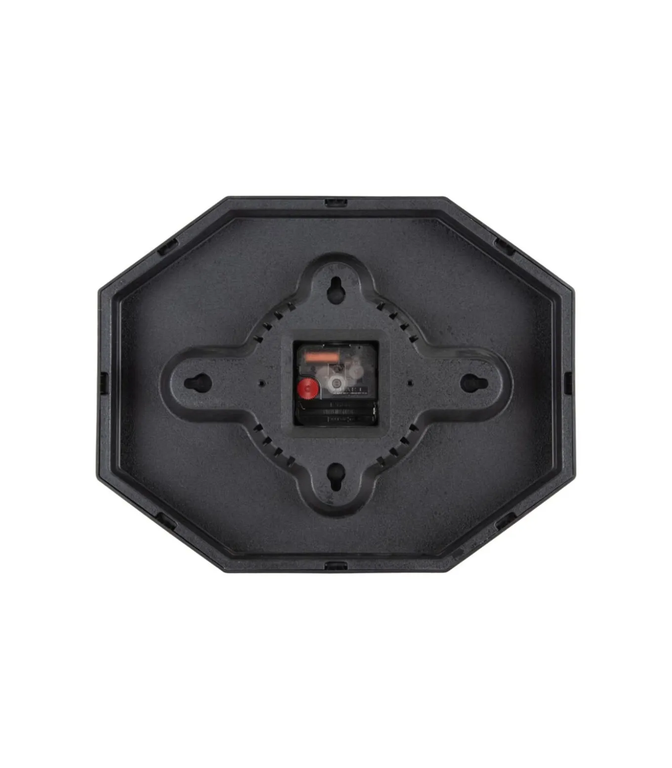 Wandklok Modern Factory Octagon - Rood - 32x32x26cm