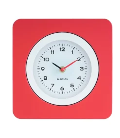 Wandklok New Vintage - Helderrood - 4.4x22x22cm