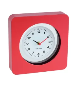 Wandklok New Vintage - Helderrood - 4.4x22x22cm