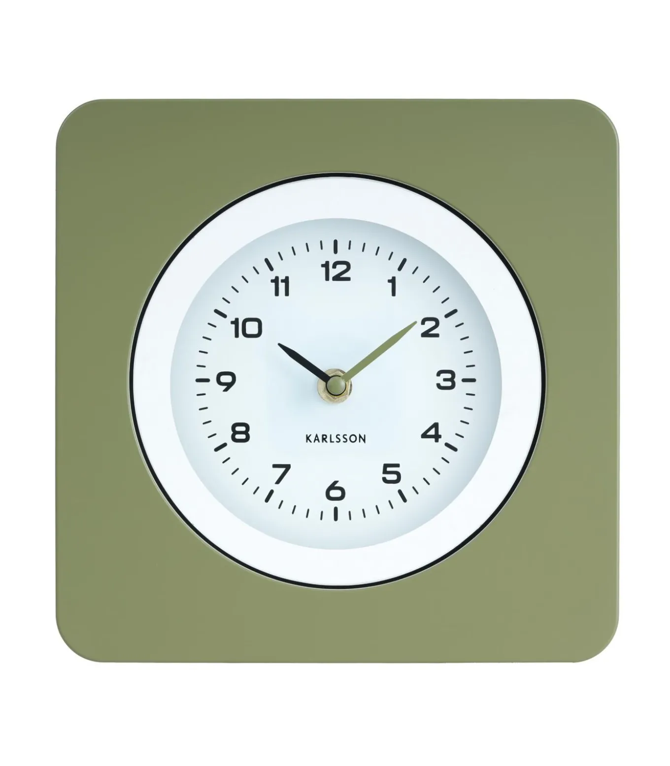 Wandklok New Vintage - Legergroen - 4.4x22x22cm