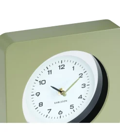 Wandklok New Vintage - Legergroen - 4.4x22x22cm