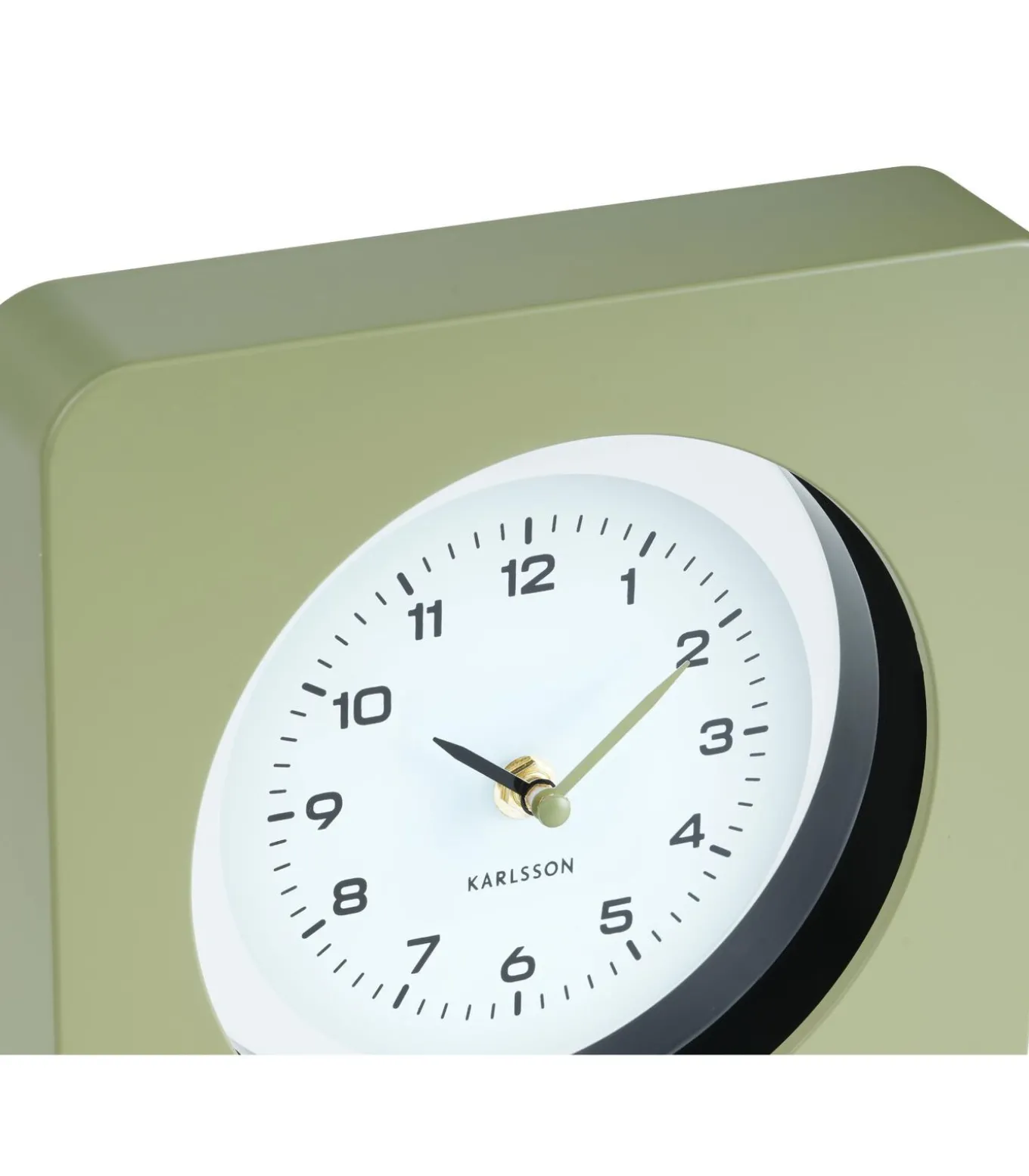 Wandklok New Vintage - Legergroen - 4.4x22x22cm